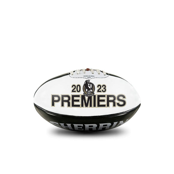 Sherrin 2023 Premiers PVC 20cm Football Collingwood Magpies