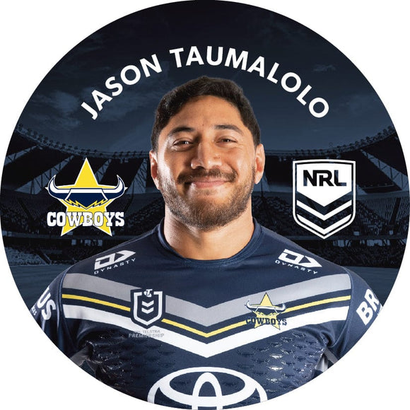 North Queensland Cowboys Jason Taumalolo 2024 Player 58mm Button Badge