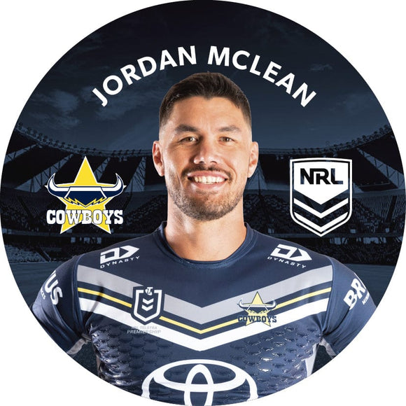 North Queensland Cowboys Jordan McLean 2024 Player 58mm Button Badge
