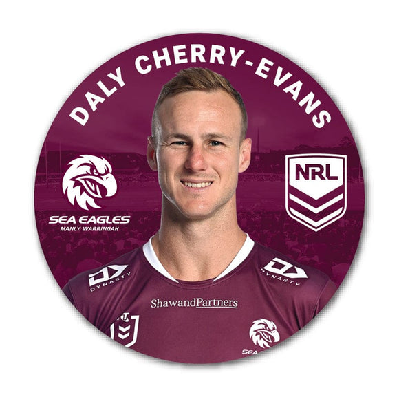 Manly Sea Eagles Daly Cherry-Evans 2024 Player 58mm Button Badge