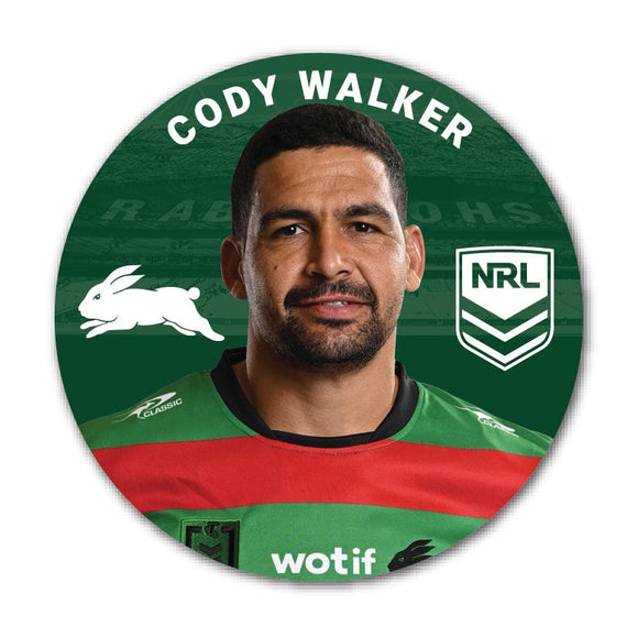 South Sydney Rabbitohs Cody Walker 2024 Player 58mm Button Badge