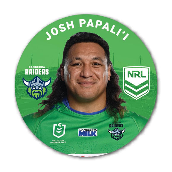 Canberra Raiders Joseph Papalii 2024 Player 58mm Button Badge