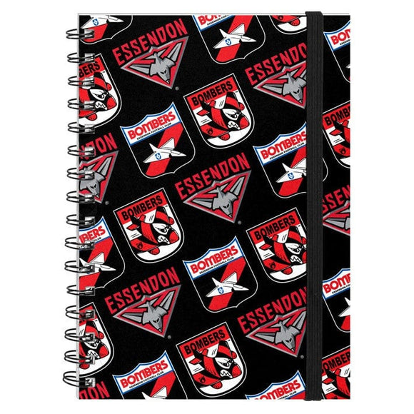 ESSENDON BOMBERS HARD COVER NOTEBOOK
