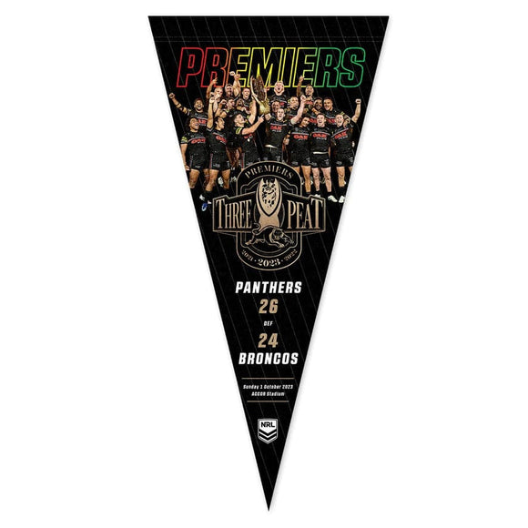Penrith Panthers Premiers Team Image Pennant Flag 2023