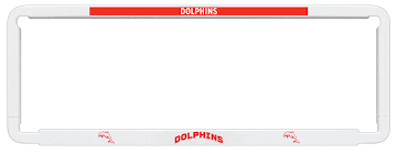 Dolphins Number Plate Frame