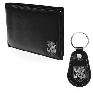 Canterbury Bulldogs PU Leather Wallet and Keyring Pack