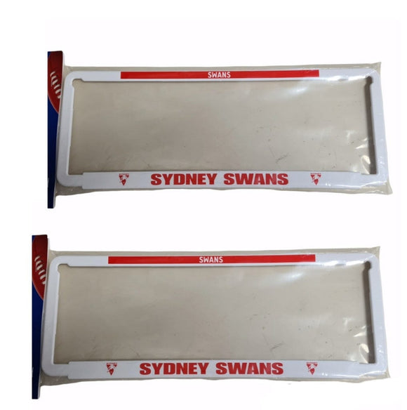 Twin Pack Number Plate Surround Frame Sydney Swans New Logo