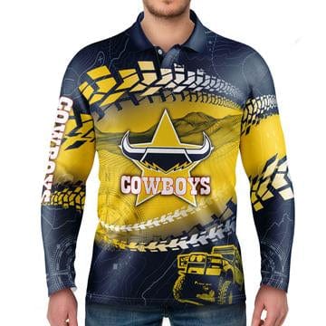 North Queensland Cowboys Mens Trax Outback Off-Road Fishing Camping Shirts