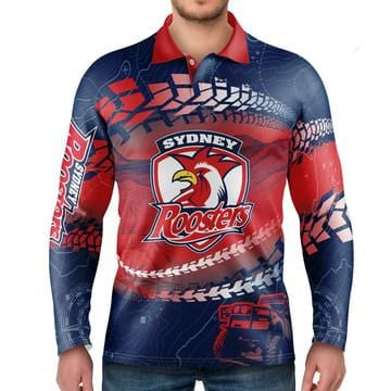 Sydney Roosters Mens Trax Outback Off-Road Fishing Camping Shirts