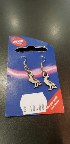 Collingwood Magpies Non coloured earrings