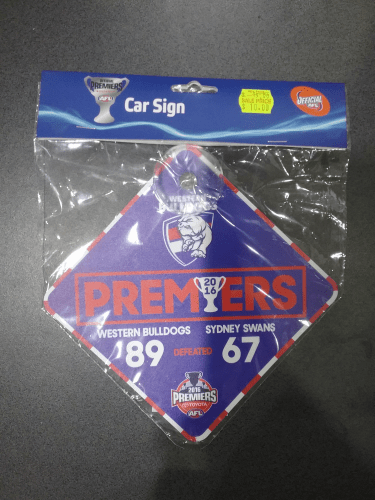 Western Bulldogs Premiers 2016 Car Sign