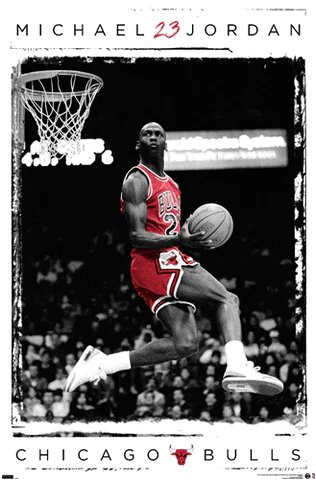 Michael Jordan NBA Chicago Bulls Dunk Poster