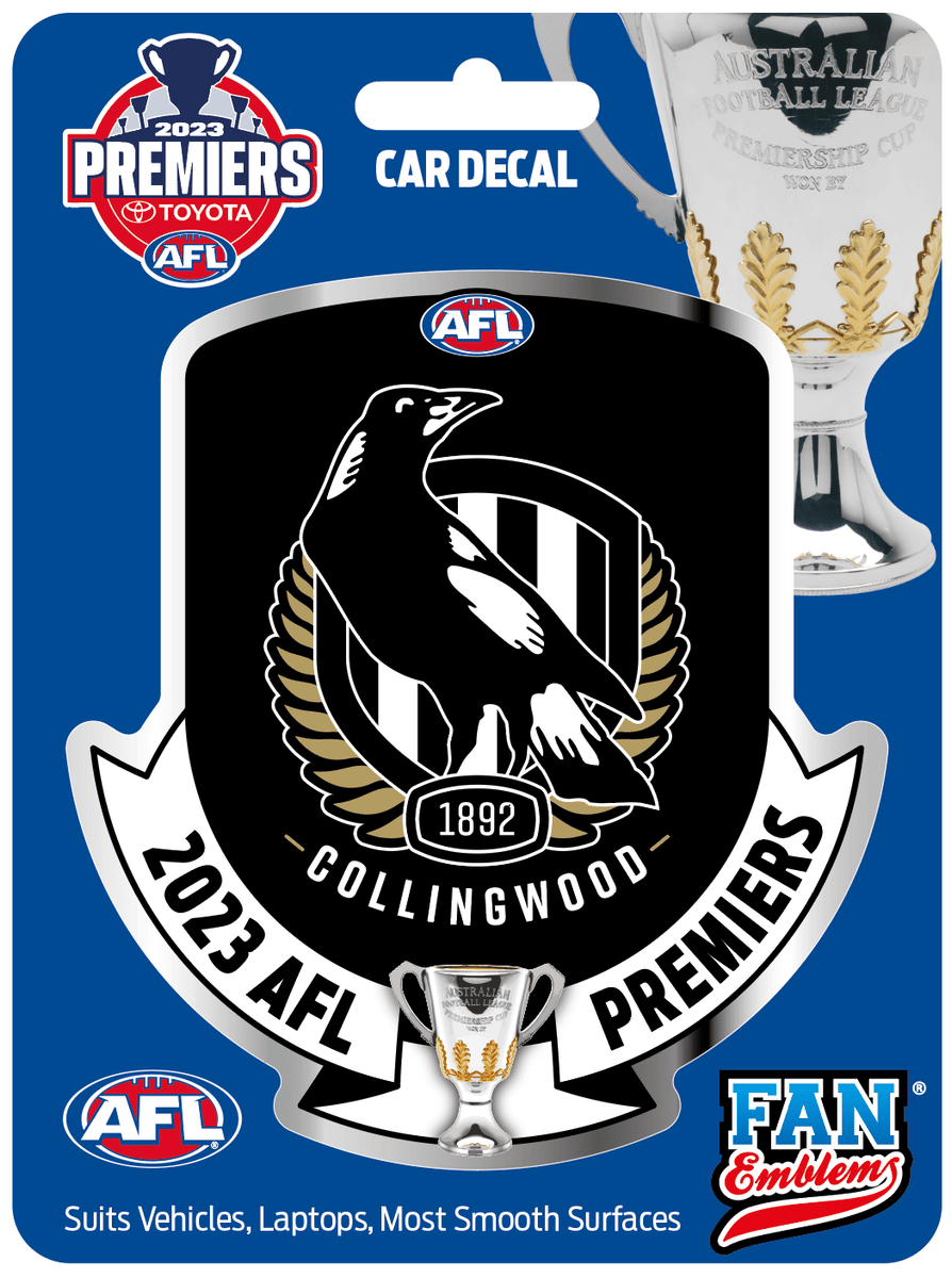 Collingwood Magpies Premiers 2023 Car Decal – Footy Plus More