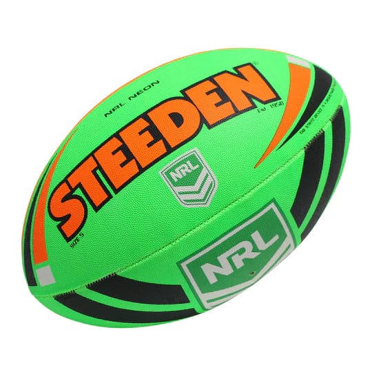 NRL Neon Orange Green Steeden Supporter Football Size 5