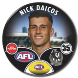Collingwood 2024 player badge of Nick Daicos