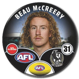 Collingwood 2024 player badge of McCreeery