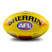 Sherrin AFL Yellow Sir Doug Nicholls Split Leather Size 5 Football