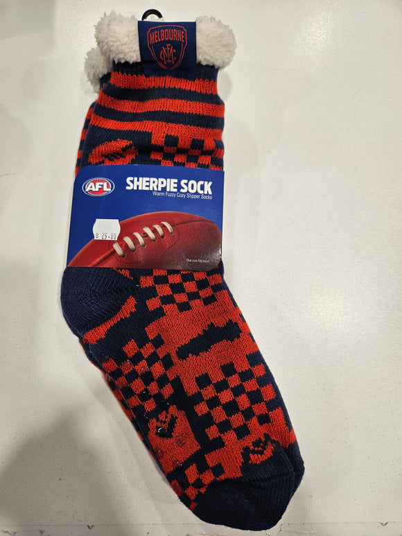 Melbourne Demons Sherpie Fleece Socks