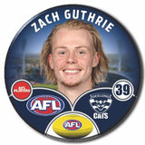 Geelong Cats 2024 Player badge of Zach Guthrie 