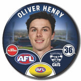 Geelong Cats 2024 Player badge of oliver Henry 