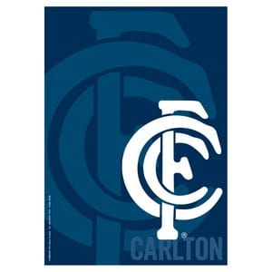 Carlton Blues Retro Logo Party Poster