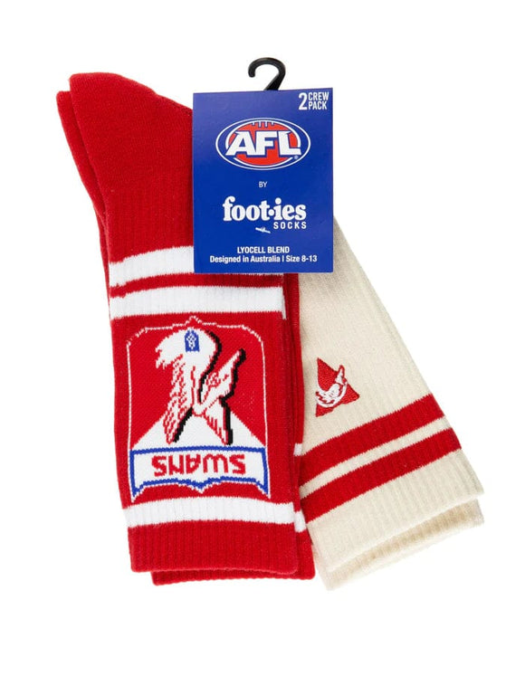 Sydney Swans Footies Icons Snecker Socks 2 pack