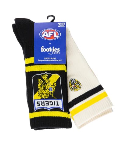 Richmond Tigers Footies Icons Snecker Socks 2 pack