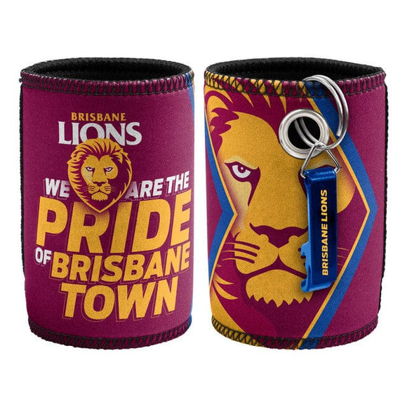BRISBANE LIONS CAN COOLER WITH OPENER