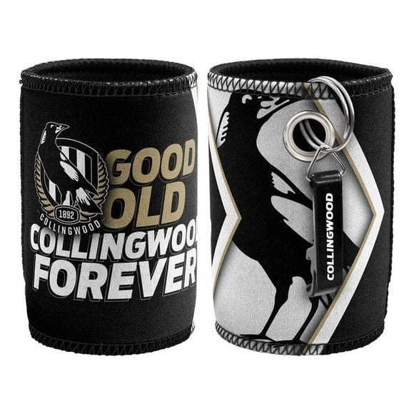 COLLINGWOOD MAGPIES CAN COOLER WITH OPENER