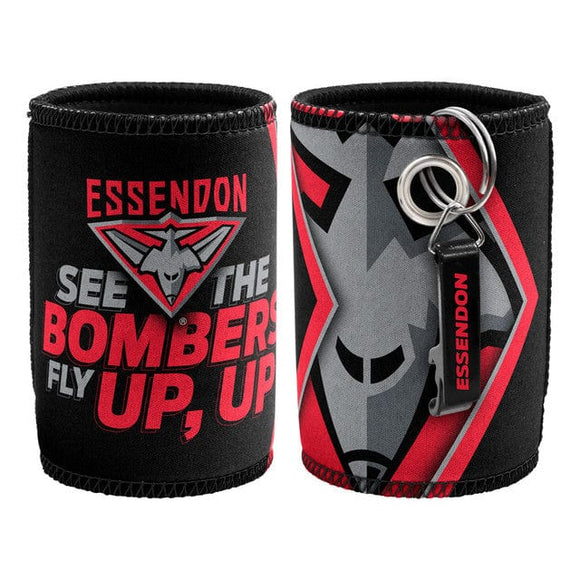 ESSENDON BOMBERS CAN COOLER WITH OPENER