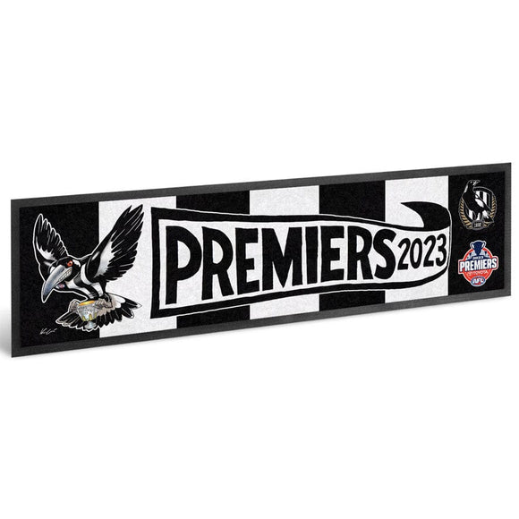 Collingwood Magpies Mark Knight Bar Runner 2023 Premiers