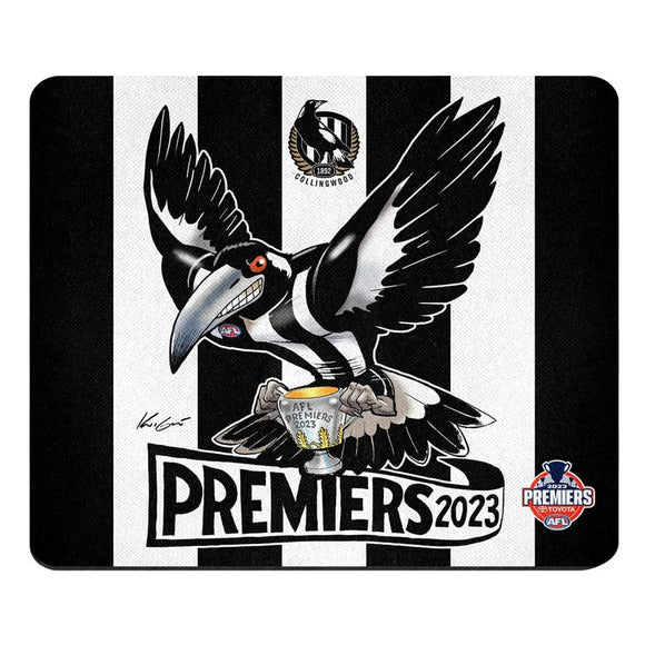 Collingwood Magpies Mark Knight Mouse Mat 2023 Premiers