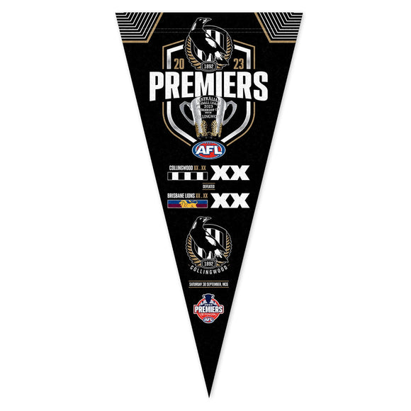 Collingwood Magpies Phase 1 Pennant Flag 2023 Premiers