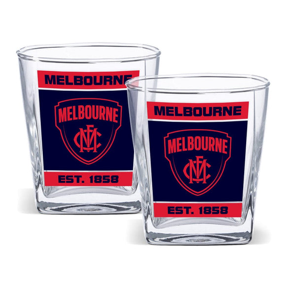 MELBOURNE DEMONS 2 PACK SPIRIT GLASSES
