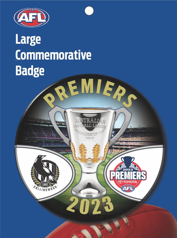 Collingwood Magpies 2023 Premiers Logo Large Badge