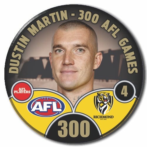 Dusty 300 Games Badge Dustin Martin Richmond Tigers