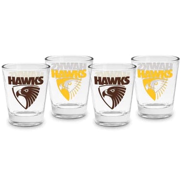 HAWTHORN HAWKS 4 PACK SHOT GLASSES