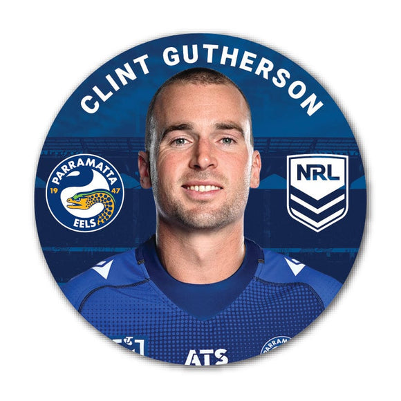 Parramatta Eels Clint Gutherson 2024 Player 58mm Button Badge