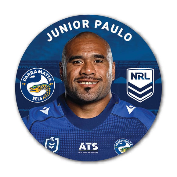 Parramatta Eels Junior Paulo 2024 Player 58mm Button Badge