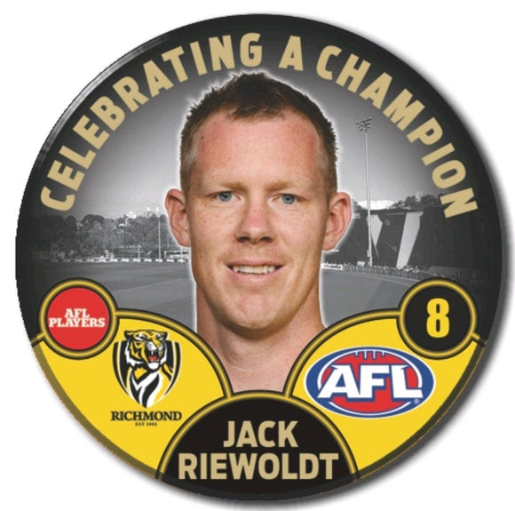 Jack Riewoldt Celebrating A Champion Richmond Tigers 2023 Player Badge