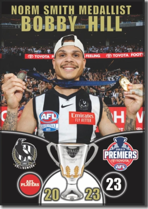 Bobby Hill Norm Smith 2023 Magnet Collingwood Magpies
