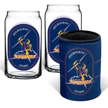 MELBOURNE STORM CAN GLASSES & CAN COOLER