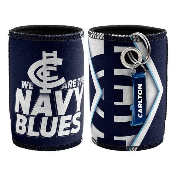 CARLTON BLUES CAN COOLER WITH OPENER