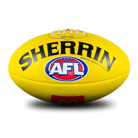 Sherrin AFL Yellow Replica Training Size 5 Football
