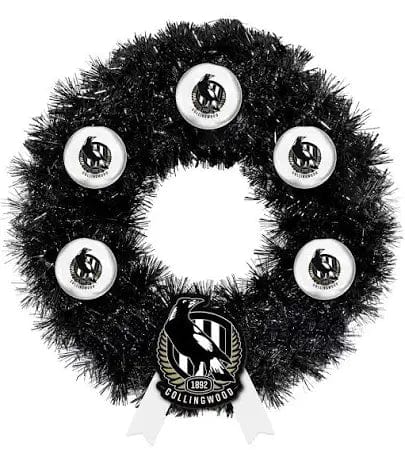 Collingwood Magpies Christmas Wreath