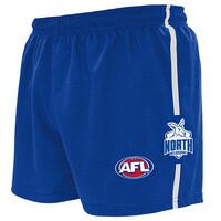 North Melbourne Kangaroos Youth Baggy Footy Short Featuring Team Logo