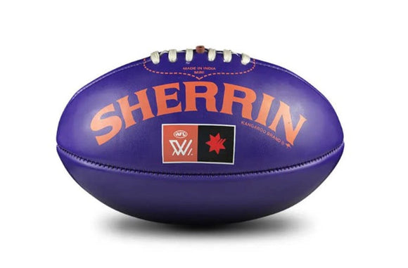 Sherrin Purple AFLW PVC 20cm Mini AFL Football