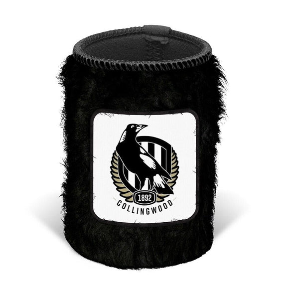 COLLINGWOOD MAGPIES FLUFFY CAN COOLER