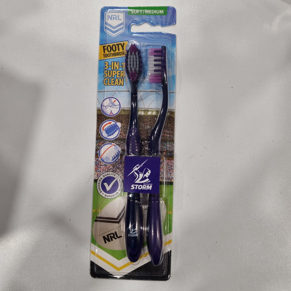 Melbourne Storm 2 pack of toothbrushes