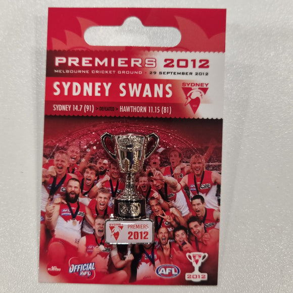 Sydney Swans Premiers Trophy Pin 2012